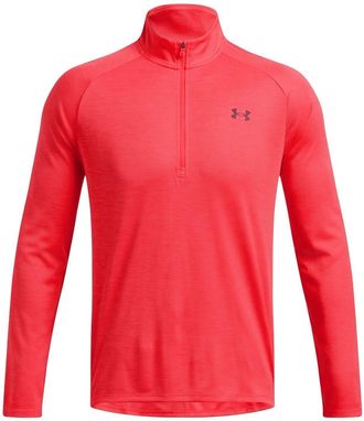 Under Armour Heren Tech Textured Half Zip Top (Racing Rood)