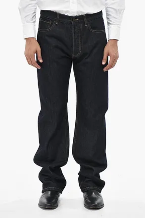Alexander McQueen Straight-Leg Jeans with Visible Topstitching 23cm Alexander McQueen