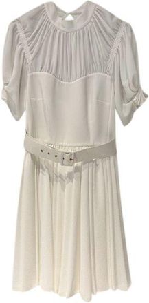 Emilia Wickstead White hammered crepe dress Size M