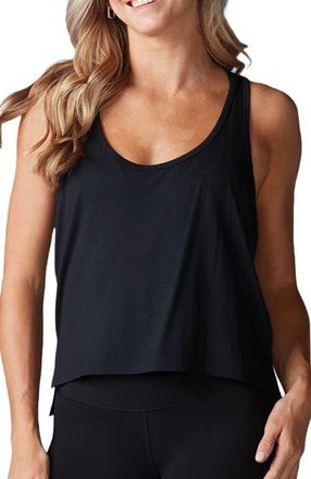 Tavi Crop Racerbank Tank in Ebony at Nordstrom, Size Xx-Large