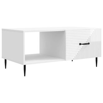 vidaXL Mesa De Caf&eacute; Brillante 90 X 50 X 40 Cm Madera De Ingenier&iacute;a Vidaxl