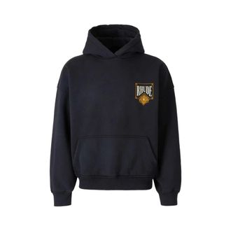 Rhude Hoodies, male, Blue, Size: XL Logo Hoodie