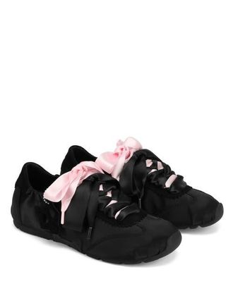 Naked Wolfe Adorable Satin Sneaker in Black at Nordstrom, Size 8