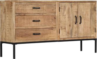 vidaXL Aparador De Madera Maciza De Mango 140x35x75 Cm Vidaxl