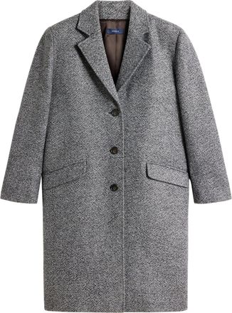 SOEUR Textured Wool Blend Coat with Oversized Silhouette and Tailored Design