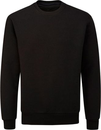 Generic Sweatshirts for Men UK, 100% Organic Fleece Unisex Sweatshirt with Rib Collar, Soft & Comfortable Crew Neck Black Sweatshirt (UK, Alpha, L, Regular, R