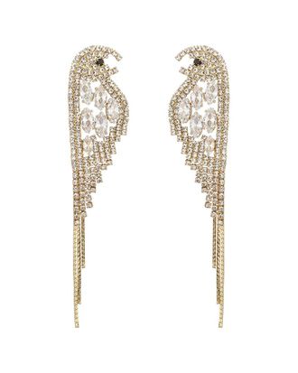 Eyecandy LA Eye Candy La Cz Scarlett Parakeet Dangle Earrings