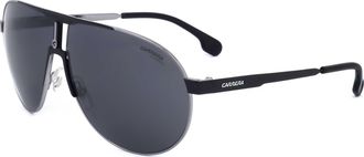 Carrera Unisex Matte Black Ruthenium 66mm Sunglasses