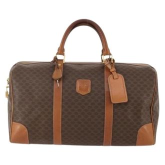 Celine Pre-owned Vintage macadam boston bag - unisex - Celine Vintage - Vintage Weekend Bags - Brown - ONE SIZE - Pre-owned