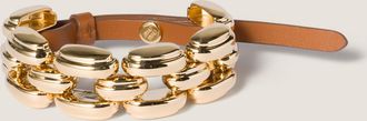 Miu Miu Metal and leather bracelet