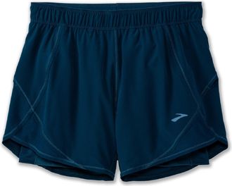 Brooks Womens Chaser 5 2-in-1 Shorts Blue S