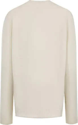 Guest In Residence Ribbed-Trim Knit Sweater - Ecru