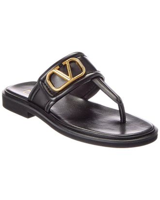 Valentino Vlogo Signature Leather Sandal