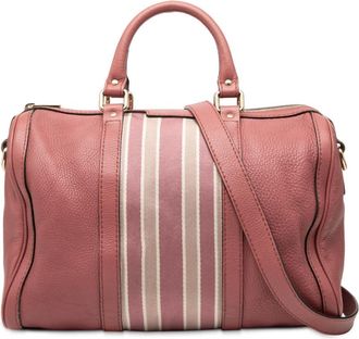 Gucci Pre-owned Gucci Medium Calfskin Web Joy Boston Bag Ladies 247205 525040