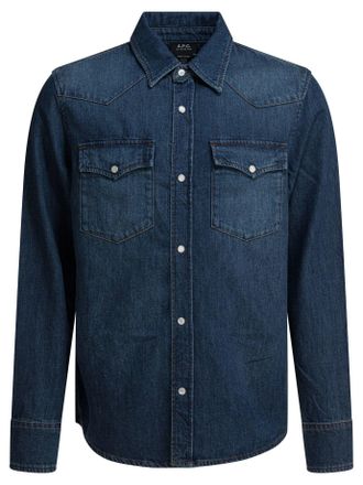 A.P.C. A. P.C. - Western Denim Shirt Shirts Blue
