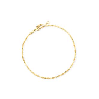 RS Pure by Ross-Simons Italian 2.1mm 14kt Yellow Gold Lumachina-Chain Anklet
