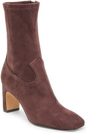 Dolce Vita Roan Block Heel Bootie in Mahogany Stella Suede at Nordstrom Rack, Size 9.5