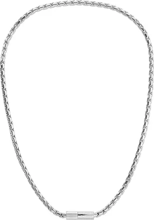 Calvin Klein Mens Contoured Link Necklace - Silver - OS