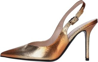 Fabi Schoenen, Dames, Bruin, 38 1/2 EU, Leer, Slingback Pumps