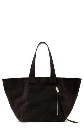 AllSaints Alba Suede East/West Tote in Bitter Brown at Nordstrom