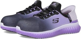 Skechers Tilido - Ombray Comp Toe Womens Work Boots Black/Purple : 6 C - Medium, Synthetic/Textile