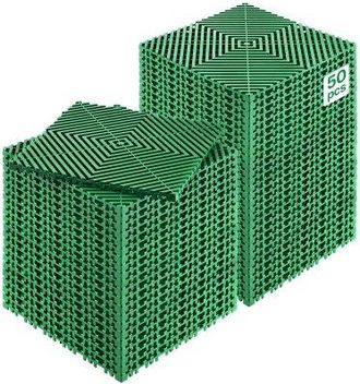OEM Alfombrilla De Drenaje Entrelazada De 310 X 310 X 15,1 Mm, 50 Alfombrillas De Drenaje Entrelazadas, Alfombrilla De Drenaje De Polipropileno Antidesliz