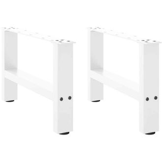 vidaXL Vidaxl - Patas Para Mesa De Centro Blancas (2 Unidades, 50 X 30-31 Cm, Acero)