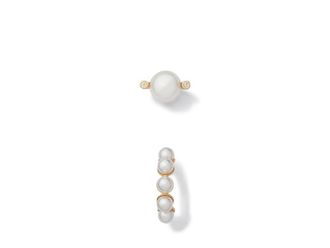 Kate Spade New York Curated Set Womens Earring Cream/Gold, Brass/Cubic Zirconia/Glass