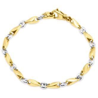 Pompeii3 Mens Seed with Mariner Link 14k Gold (24gram) or Platinum (39gram) 4mm Bracelet 8.5