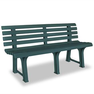 vidaXL Vidaxl - Panchina Da Giardino 145,5 Cm In Plastica Verde