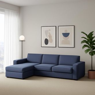 Dmora Sof&aacute; Fijo Dfabbia, Sof&aacute; De Esquina, 100% Made In Italy, Sof&aacute; Sal&oacute;n Con, Pen&iacute;nsula De Contenedores Izquierda, Con Reposabrazos Est&aacute;ndar, Cm 280x95h90, 