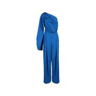 Stella McCartney Tuta asimmetrica drappeggiata - - Jumpsuits & Playsuits - Donna - Blu - S