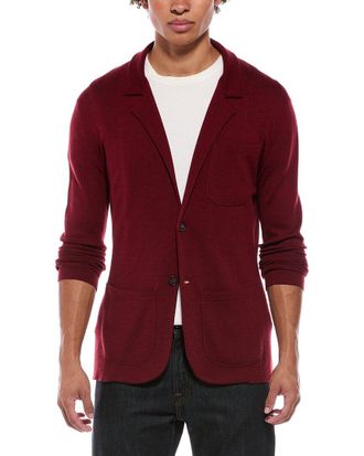 Isaia Wool, Silk & Cashmere-Blend Sweater Blazer