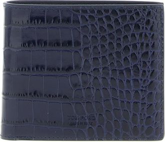 Tom Ford Bifold Wallet Portafogli Blu-Uomo