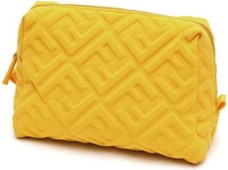 Fendi Pre-owned Clutches, female, Yellow, Size: ONE SIZE Pre-owned Fabric fendi-bags