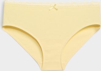 Miiyu Womens Lace-waist bikini panty Organic cotton