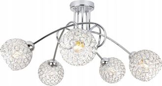 OEM L&aacute;mpara De Techo Colgante Cristal Cromado Led