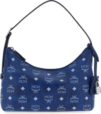 MCM Blue Aren Small Shoulder Bag