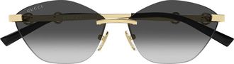 Gucci Sunglasses Gg2050 S 001 Black Gold/Gray Gradient Woman