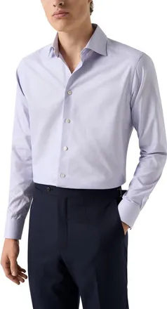 Eton Contemporary Fit Dobby Dress Shirt in Medium Pink at Nordstrom, Size 17.5