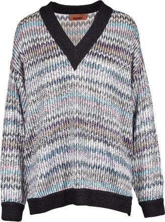 Missoni Oversized Sweater with Rhinestones - Black/Silver
