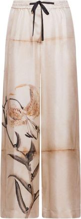 Pierre-Louis Mascia Pierre Louis Mascia Womens Printed Silk Trousers