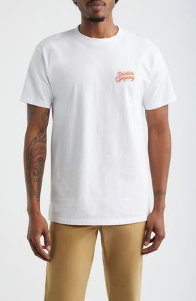 Brixton Stay While Cotton Graphic T-Shirt in White at Nordstrom, Size Xx-Large