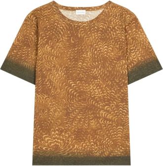 Dries Van Noten Mannen T-shirt Hubba PR 1609 - Heren - T-shirts - Bruin - XL - Tops