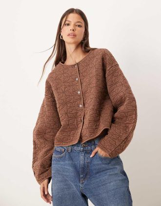 Asos Giacca trapuntata marrone slavato