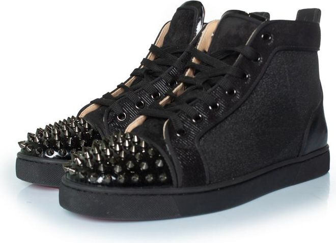 Pre-owned Mens glitter high top spike trainers - Black Cotton - Size 40.5 EU/IT