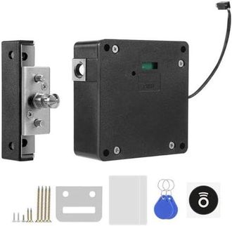 OEM Cerradura Electr&oacute;nica Para Armarios - Cerradura Oculta - Protege Tus Muebles - Instalaci&oacute;n Sin Taladrar - Para Puertas De Hasta 4,5 Cm - Negra