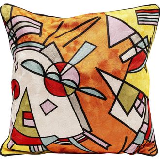 Kare Design Coj&iacute;n naranja de poli&eacute;ster multicolor 50 x 50 cm