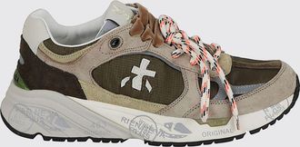 Premiata Mased Suede and Technical Fabric Low-Top Sneakers with Logo