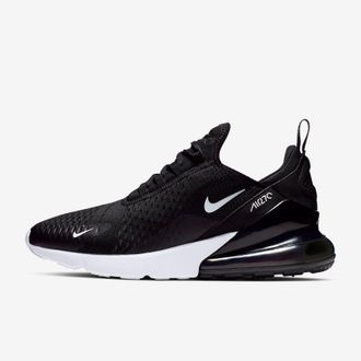 Nike Unisex Air Max 270 Trainers Black/White/Solar Red/Anthracite Mesh - Size UK 9.5